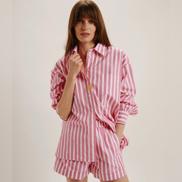 Suzie Kondi Pink Striped Women's Set - Picture 1 of 3